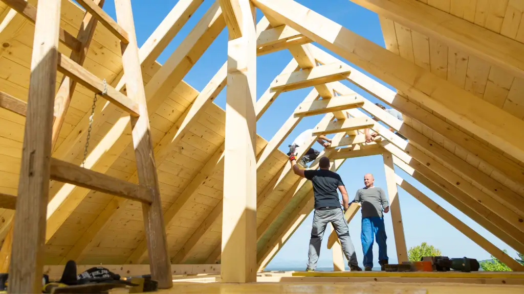 Team constructing a roof for Builders Queenstown's Renovations Queenstown project.